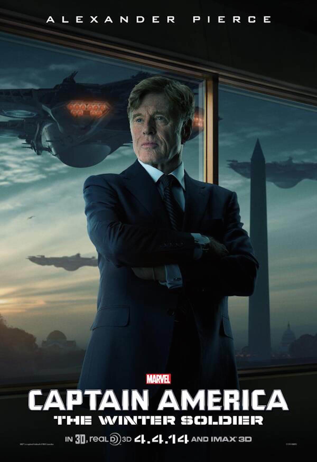 Captain america the winter soldier robert redford poster
