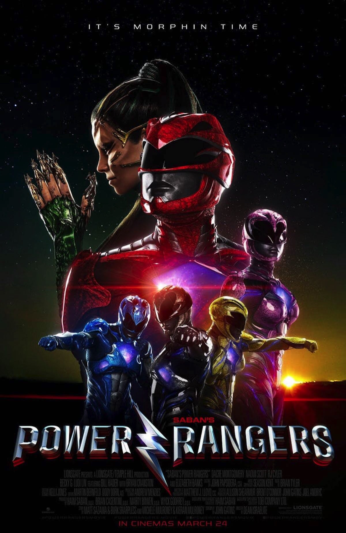 Power rangers movie poster